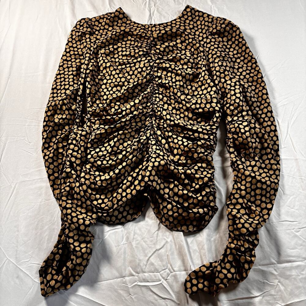 NWT Banana‎ Republic Twist Crepe Top Polka Dot Womens S